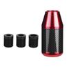 Shift Knob Car Shift Knob Head Shift Knob Universal Carbon Fiber Auto Wave Stick Replacement Accessory Iron Head, (Red)