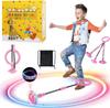 Children's Flashing Jump Ring, Foldable Flash Jumping Ball Swing Wheel with Light Wheel, Ankle Skip Ball, Foot Gyro Gifts for Girls from 6-10 Years