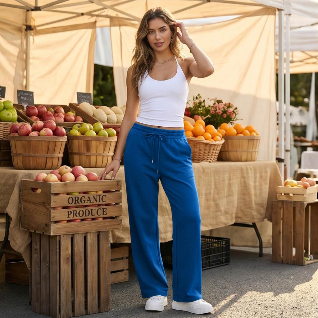 Women's Casual Wide Leg Sweatpants for and Everyday Wear