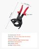 VEVOR Ratcheting Cable Cutter, Spring Steel Blades with Insulated Handles, Quick-Release Button