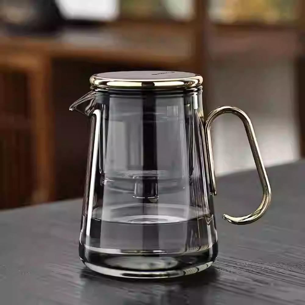 Water Separation Inner Teapot 700ML Glass Tea Maker Pot Infuser Puer Filter Magnetic Switch Tea Filtration Container Kettle Cups