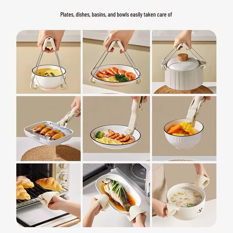 TLXT Stainless Steel Anti-Scald Kitchen Grippers & Clips
