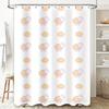 White Waterproof Shower Curtain with Sheep Pattern Decorative Bathroom Fabric Door Privacy for Bathtub Room Home Decor Soft Pink