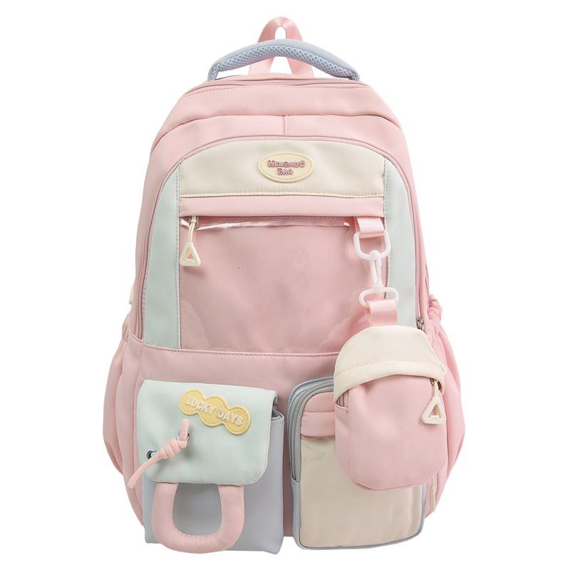 Junior High School Student Schoolbag Girl Cute Japanese Transparent Pain Bag Large Capacity Travel Backpack Student Backpack Tide