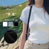 Short Cut and Body Going Summer Clothes [Merelop Ceto] Women's T-shirt, Sleeve, T-shirt, Top, Sewn, Plain, Layered, Thin, Breathable, Covering,