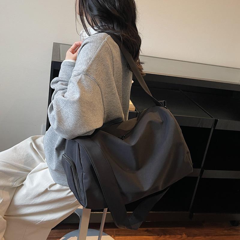Casual Large-Capacity Nylon Canvas Bag Women'S Fashion Shoulder Bag Versatile Messenger Travel Bag
