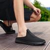 36-46 Unisex Slippers Men's Half Slippers Mesh Meter-breathable Men's Black Mueller Shoes