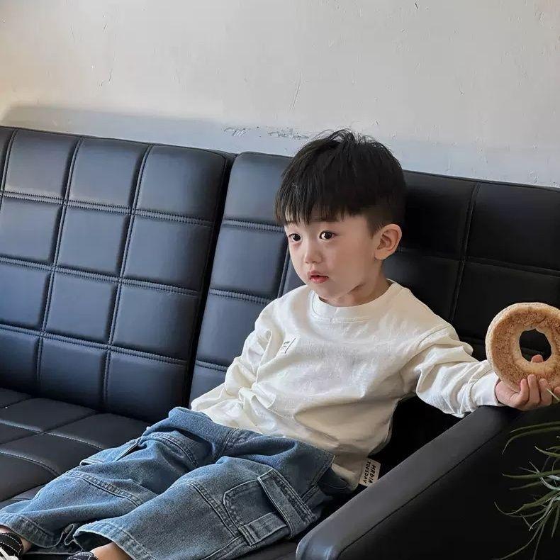 Boys' Korean Style Loose Jeans - Trendy Autumn & Spring Casual Pants for Small and Medium Children