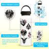 50pcs Gothic Skull Stickers: Black & White, Waterproof, Cool Horror Fashion