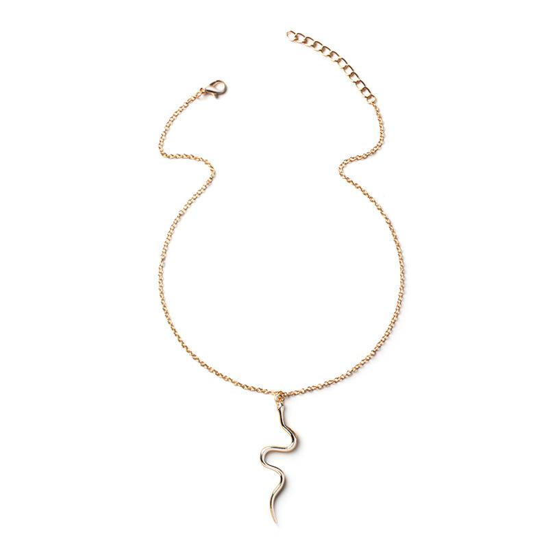 1PCS Punk Long Snake Pendant Necklace Silver Color Unquie Men Women Neck Jewelry Statement Pouplar Choker Necklace Wholesale