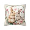 Bunny Easter Eggs Flowers Pillowcase Printed Polyester Cushion Cover Decorations Throw Pillow Case Cover Seat Square