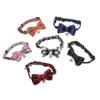 Adjustable Kitten Collars Cat Bow Tie Collars for Cats Polyester Assorted Color Comfortable 6Pcs