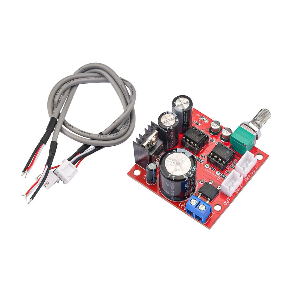 Dual NE5532 Preamplifier Board AC5-16V DC6-24V Single Power Amplifier Module Microphone Preamplifier Module Audio OP AMP Board