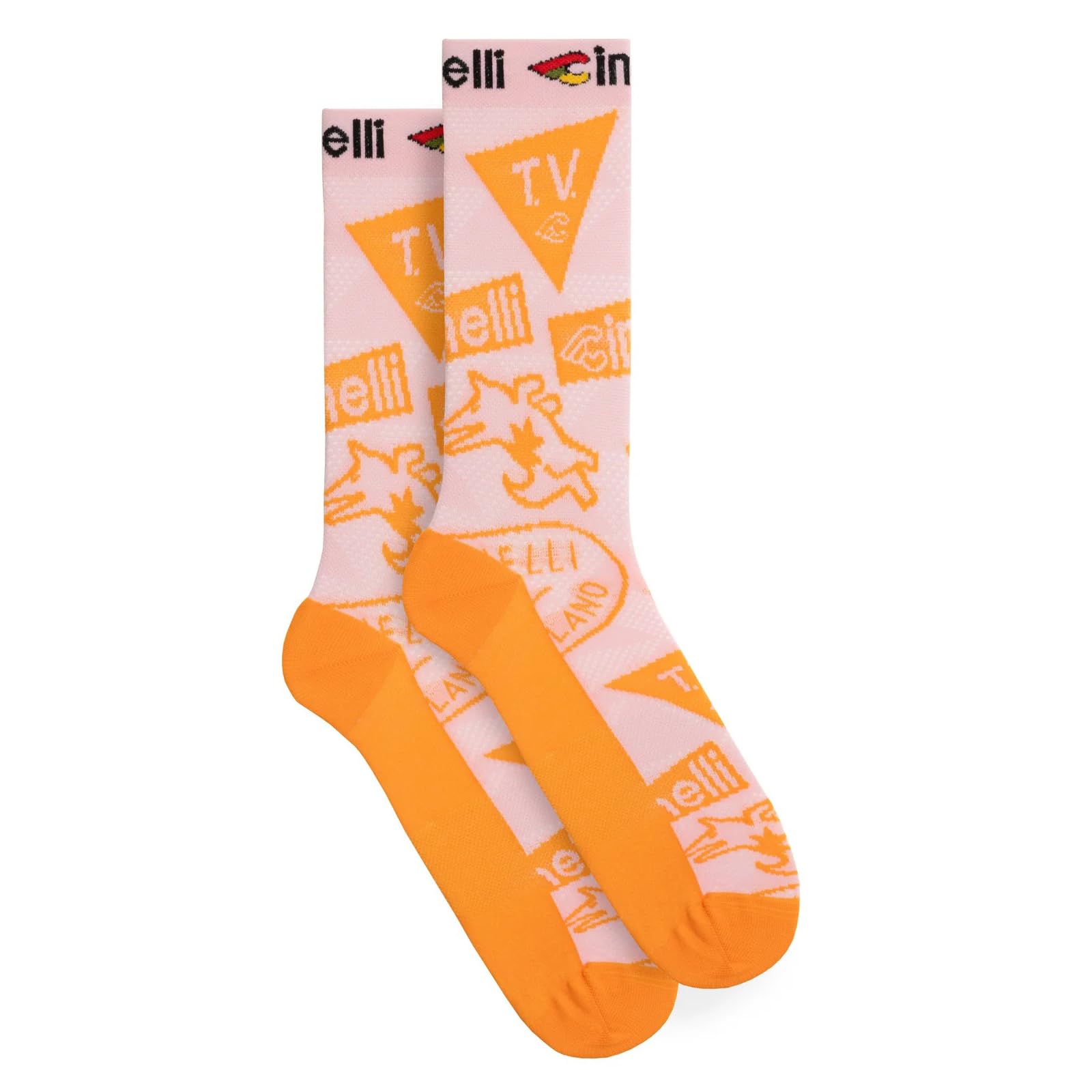 

Носки к 75-летию группы, розово-оранжевые