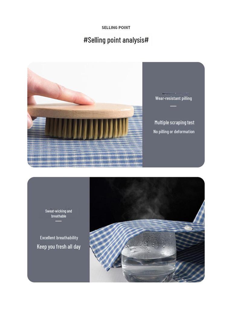 Herrskjorta i 100% bomull med lång ärm och rutigt mönster - Vår/Höst, Andningsbar & Bekväm