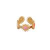 18K Gold Plated Stainless Steel Open Ring - Sun Resin Design Women's Jewelry