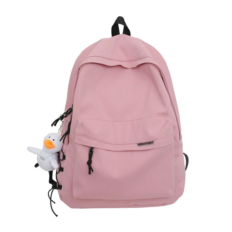 Rucksack für Damen mit High-End-Nische Studenten Koreanischer Stil Mode Schultasche für Herren Trendige Lässige Einfarbige Schultasche für Studenten