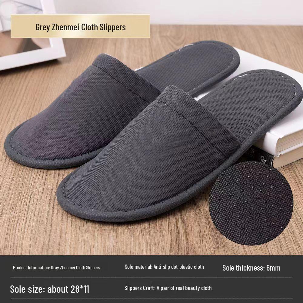 Customizable Gold-Edge Disposable Slippers for Hotels & Travel