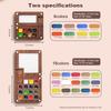 8/15Colors Schmincke Travel Wooden Handmade Watercolor Paint Tray Box Sketchbook Set Mini Walnut Palette Water Colour Brush Book