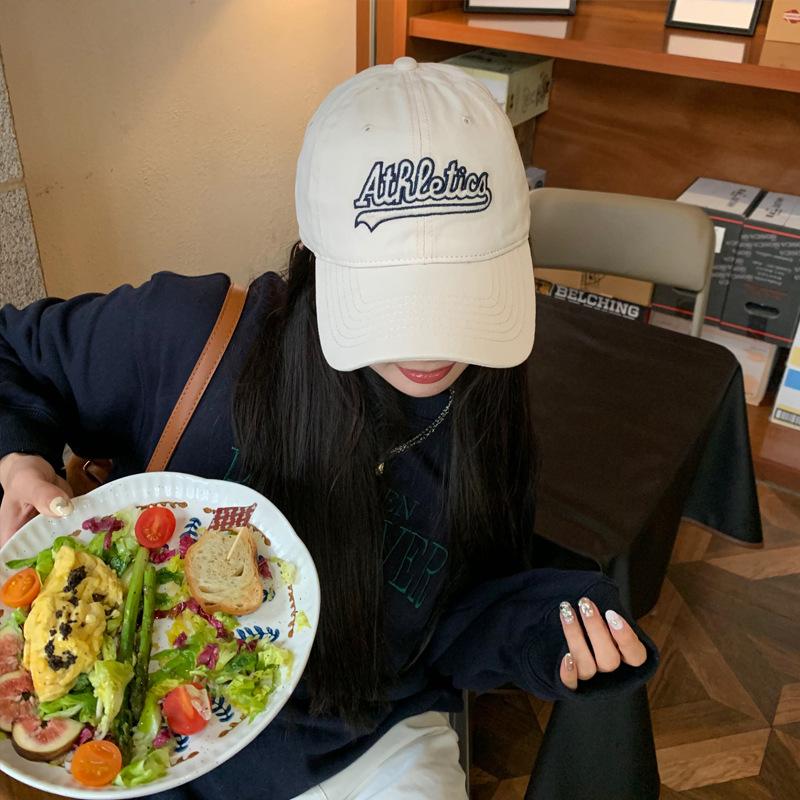 Sweet and cool micro-washed old soft top big brim baseball cap children versatile big head circumference showing face small peaked cap