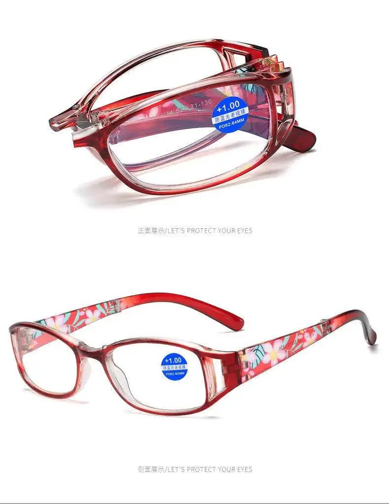 Classic Printed Portable Foldable Presbyopia Glasses with High-definition Comfort Ultra Light Unisex Anti-Blue Light Glasses