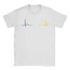 Oekraïense Tryzub Oekraïne Vlag Drietand Zelensky Hartslag T-shirt Mannen Nieuwigheid Katoenen T-shirt Korte Mouw T-shirt Cadeau Tops