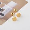 Korean Fashion Titanium Steel Frosted Cartilage Stud Earrings - Non-Fading & Shower-Safe