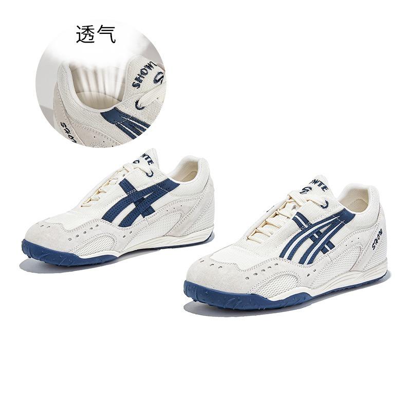 Inner Height Increase 3.5cm Leather Retro Sports Women's Shoes Autumn New Waffles