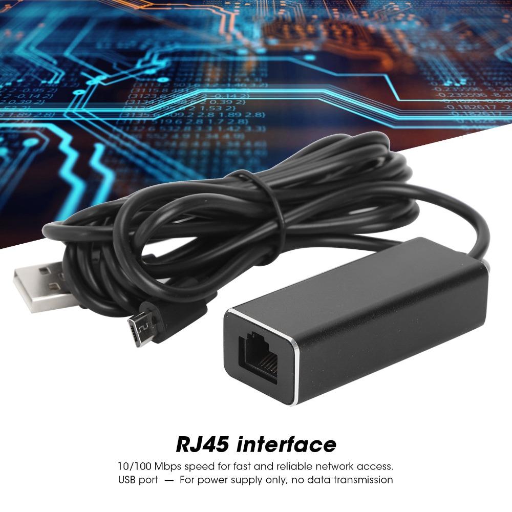 10/100Mbps Micro USB To RJ45 Ethernet Adapter Conversion Transmission for TV Sticks Internet Access