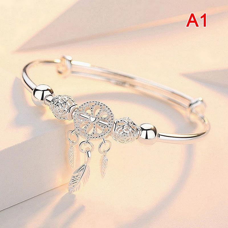 

Браслет-подвеска Dreamcatcher Tassel Feather Charm & Bangle для женщин Elegant серебряный