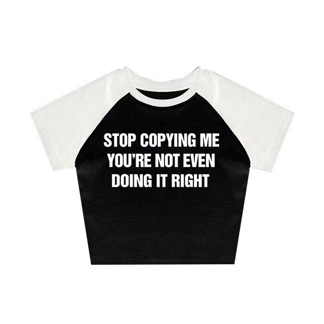 European and American Style T-shirt Summer New Letter Street Trend Short Slim Women's Clothing Wholesale