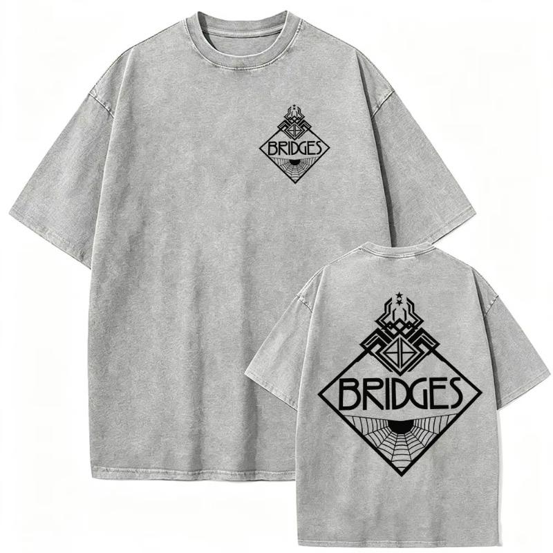 Vintage Washed Game on The Beach Print T Shirt Men Women gothic Fashion Cotton Short Sleeve T-shirt Streetwear
