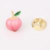 Japanese Cute Fruit Enamel Brooch: Peach & Cherry Lapel Pin