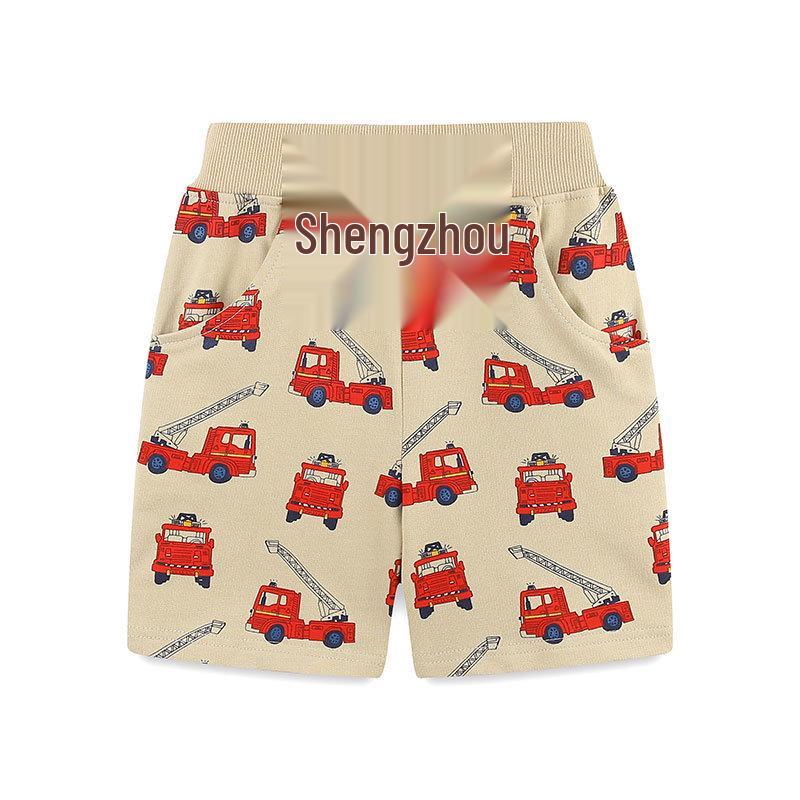 New Boys Car Print Cotton Sports Capris - Summer Arrival 110cm