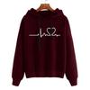 Women's Hooded Sweater Top Long Sleeved Heartbeat Clothing New Autumn Winter