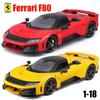 Bburago 1:18 La dernière voiture de course Ferrari F80 Modèles de voitures en alliage, jouets, cadeaux, voitures de course