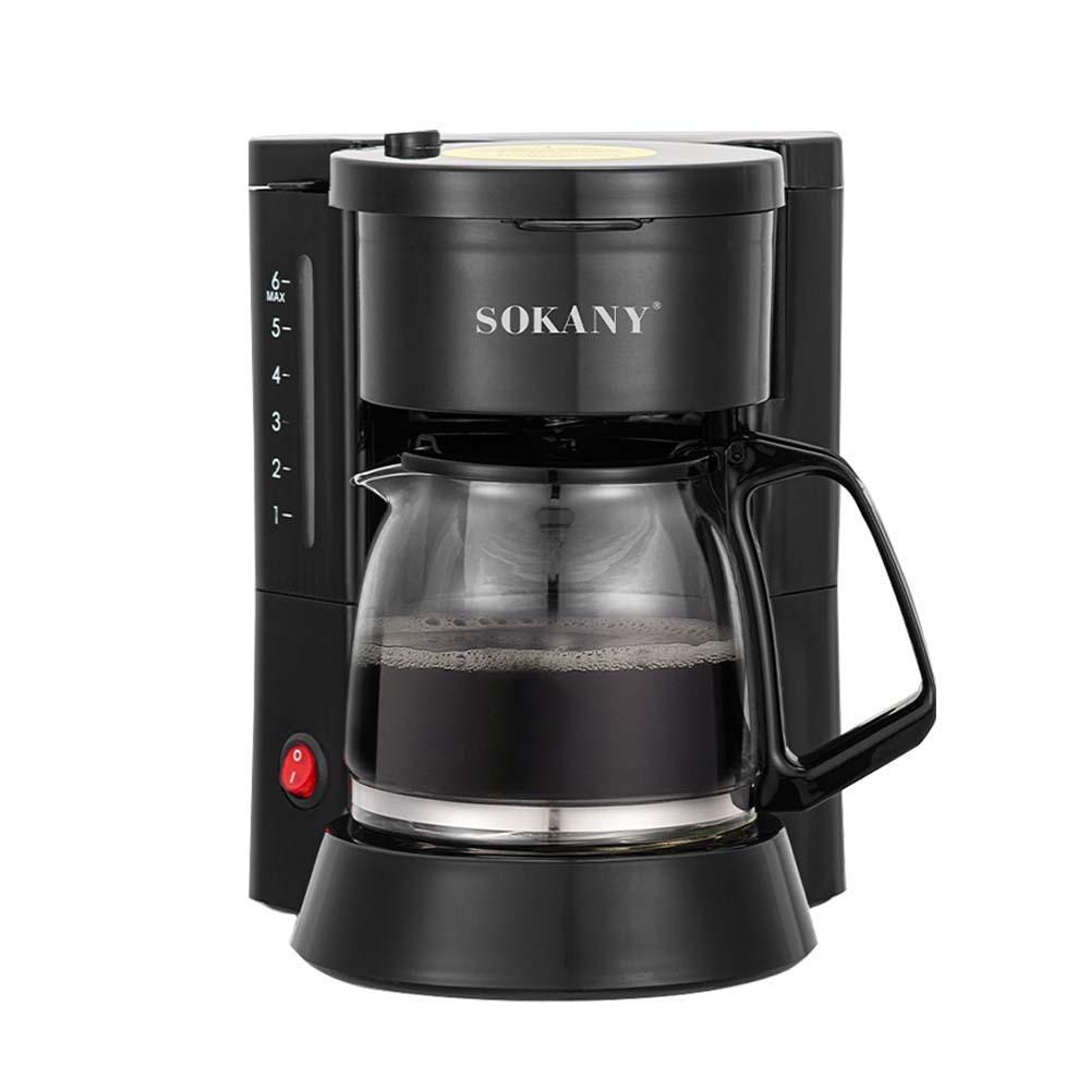 Kompakte 600ml Filterkaffeemaschine 6 Tassen Kapazität für den Heimgebrauch Inklusive Permanentfilter 450W