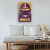 Vintage Minnesota Football Helmet Metal Sign 8x12 Inches Perfect for Home Bar Office Decor Ideal Gift for Sports Enthusiasts