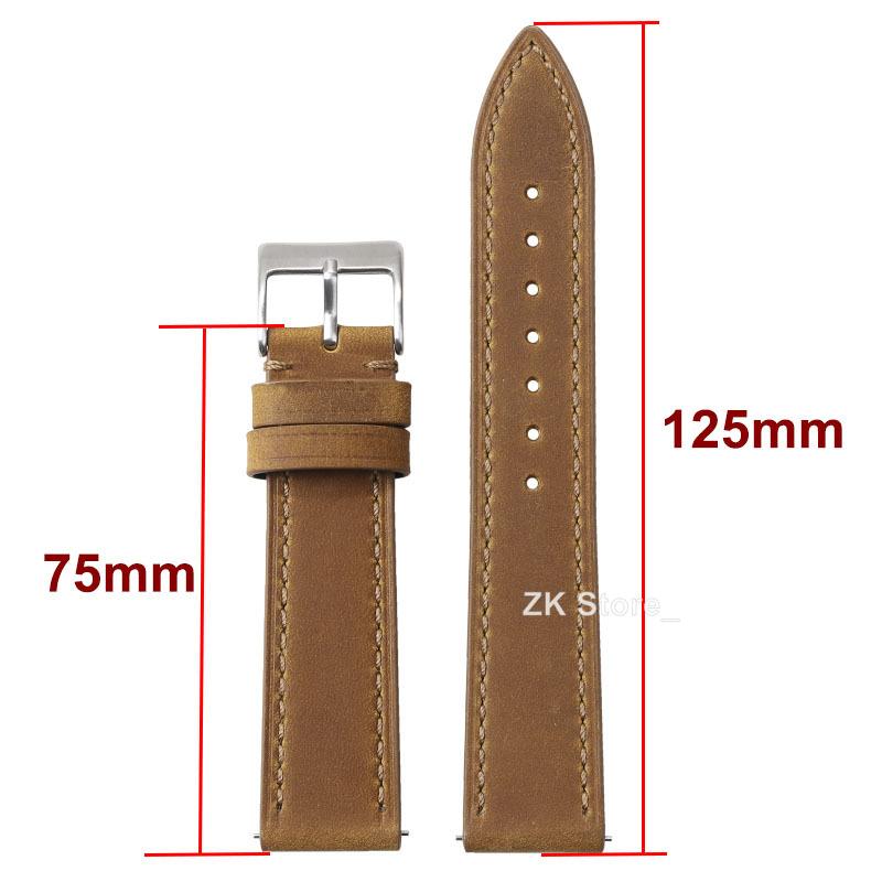 Vintage Watch Strap Quick Release Watchband 19mm 21mm 18mm 20mm 22mm Cowhide Watchband Smart Watch Strap Accessories Bracelet