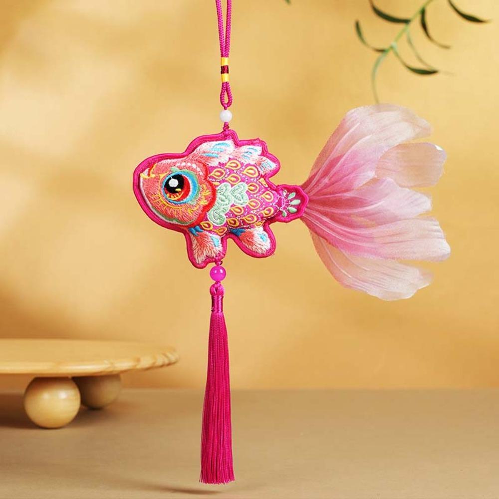 Goldfish New Year Koi Fish Decoration Tassel LED Hanging Ornaments  Wedding