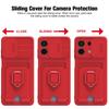 Sliding Camera Protection Case for Redmi Note 13 Pro 5G 4G 12 11 Pro Plus 13 C 12 C Vehicle Magnetic Bracket Card Wallet Shell