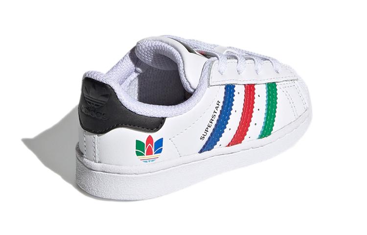 Adidas Originals SUPERSTAR Abrasion Resistant Low top Toddler Shoes White Infant And Toddler FW5240