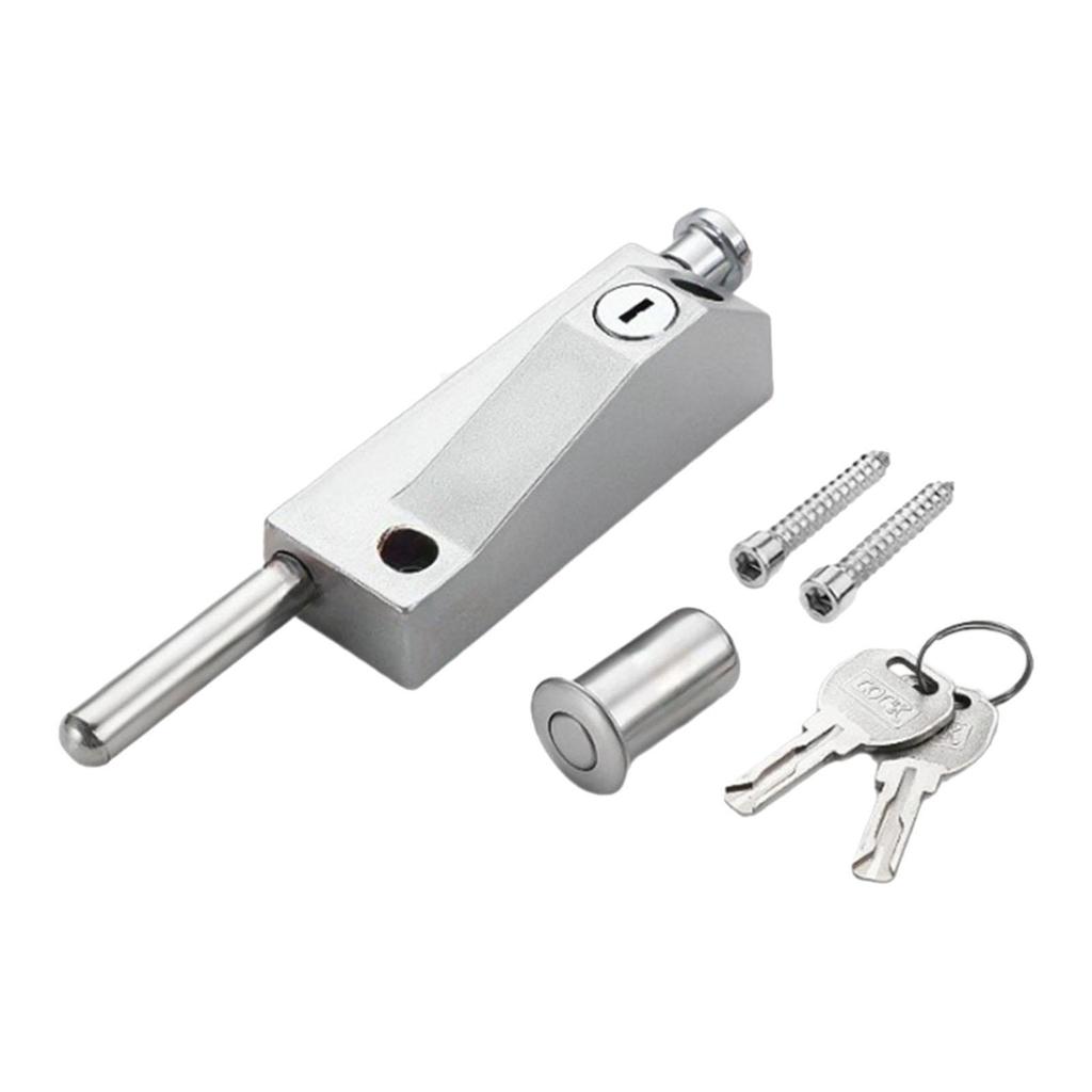 Door Bolts Lock Water Resistant Sturdy 2 Keys Spring Lock Floor Spring Bolt for Toilet Commercial Use Shop Bathroom Home