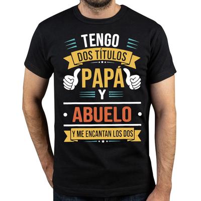 Ich habe zwei Titel Papa und Opa T-Shirt Retro Lustig Spanisch Vater Geschenk Papa T-Shirt Sommer Lässig Baumwoll-T-Shirts