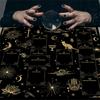 Practical Foldable Night Theme Tarots Cloth Easy To Clean Velvets Divination Mat Fabric Texture for Spiritual Practices