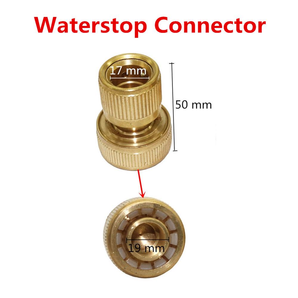 Messing 3/4" Rohr Schnellkupplung Wasserstopp Schnellkupplung 19mm Rohrverbindungsadapter Wasserhahn Automobil Waschwasserpistole Rohrverschraubungen