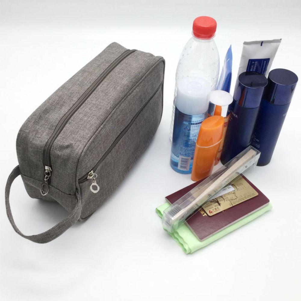 Large Capacity Portable Makeup Handbag Oxford Cloth Toiletry Storage Pouch Daily Makeup
