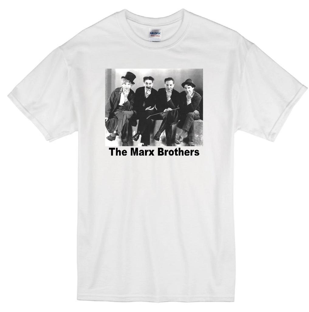 MARX BROTHERS GROUCHO CHICO HARPO ZEPPO CLASSIC COMEDY MOVIE WHITE T-shirt