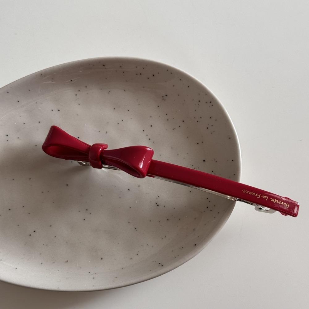 

Тонка пружинна кліпса Ретро шпильки Мила шпилька для волосся для жінок червоний