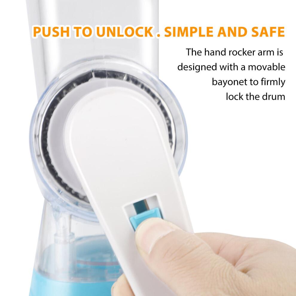 3 Drum Blades Cheese Grater Rotary Handheld Fruit Vegetable Slicer(Red) 